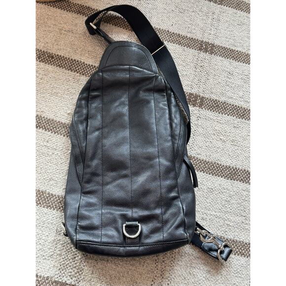 Coach Thompson Convertible Sling Bag Pack Black Smooth Calf Leather Men’s - Picture 8 of 16